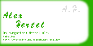 alex hertel business card